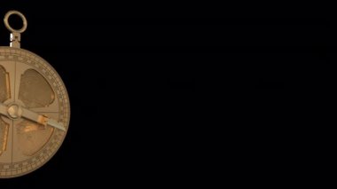 Old Astrolabe animation with transparent (alpha) background