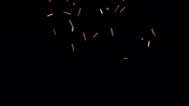 Bullets Animation Transparent Alpha Background — Vídeo de Stock