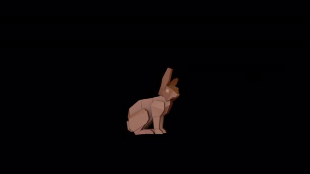 Low Poly Rabbit Toy Animation — Stockvideo