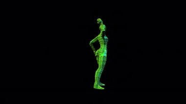 Colorful Dancer Loop animation in 3d