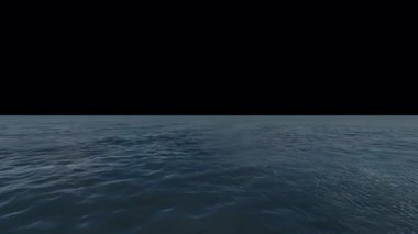 Şeffaf gökyüzü animasyonlu okyanus