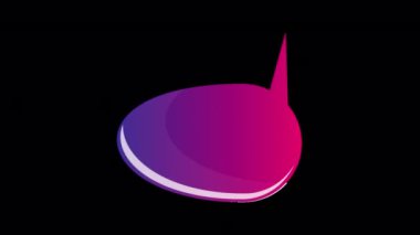 Purple Modern square Speech Bubble