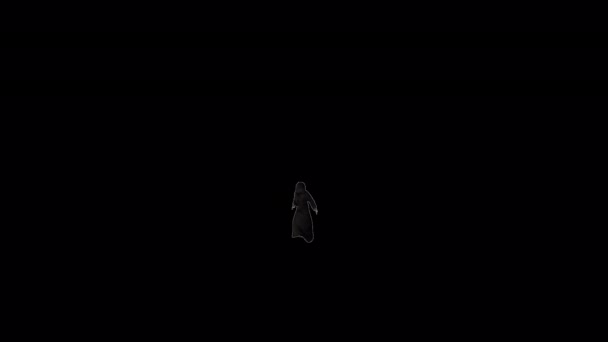 Grim Reaper Walking Animation — Stock video