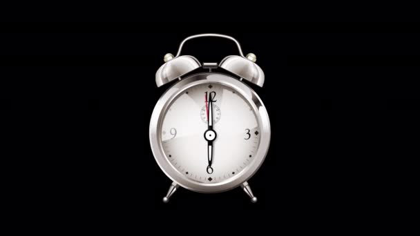 Morning Alarm Clock Ringing 6Am — Stock Video