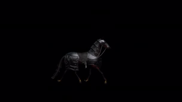 Μεσαιωνικό Άλογο Canter Walk Animation — Αρχείο Βίντεο