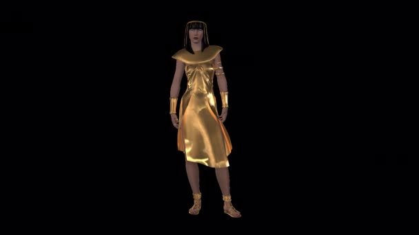 Ancient Egyptian God Isis Animation — Stockvideo