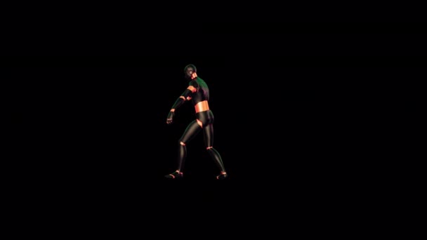 Colorful Humanoid Dancer Animation — Vídeo de Stock