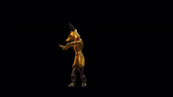 Ancient Egypt God Anubis Dance — Stock video