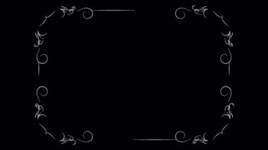 White decorative border frames in 4k