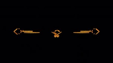 Golden Calligraphic Design Element background