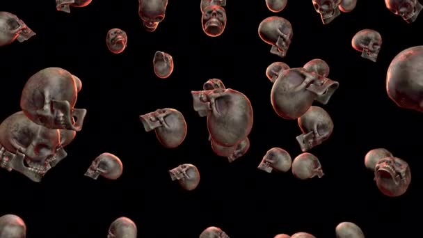Crânes Tombant Ciel Animation — Video