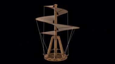 Leonardo Da Vinci`s Helicopter animation