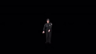 Dancing Police Officer animation in black