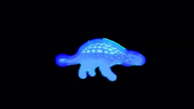 Ankylosaurus 3 boyutlu hologram olarak yürüyor
