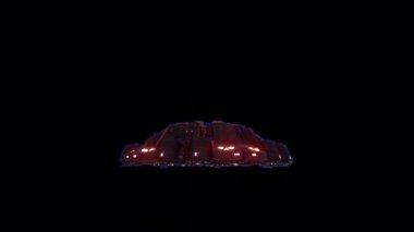 UFO döndürülmüş animasyon ön görünümü