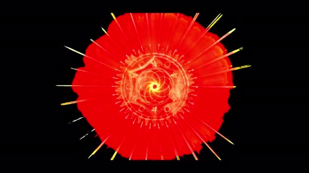 Alchemy Symbol Animation Fire Red — Stockvideo