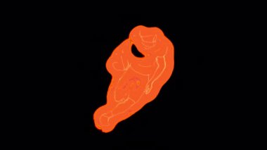 Rugby or football animated Burning Sport Element