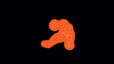 Volleyball animated Burning Sport Element
