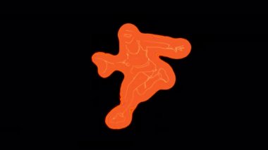 Women tennis animated Burning Sport Element