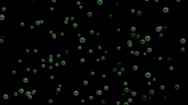 Şeffaf arkaplana karşı Corona Virüs animasyonu