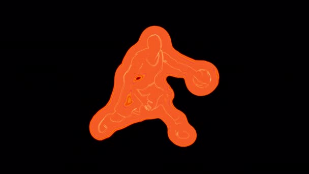 Basketball Animated Burning Sport Element Orange — Vídeo de Stock