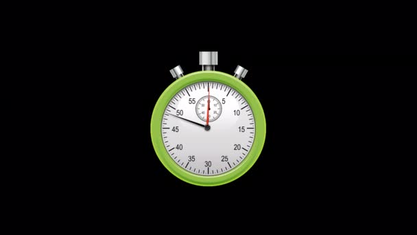 Second Countdown Clock Transparent Background — Vídeos de Stock