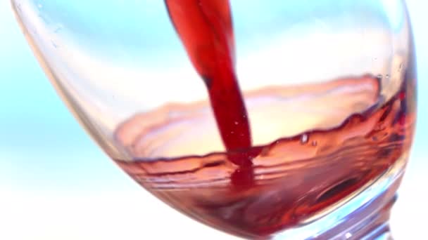 Червоне Вино Ллється Повільному Русі — стокове відео