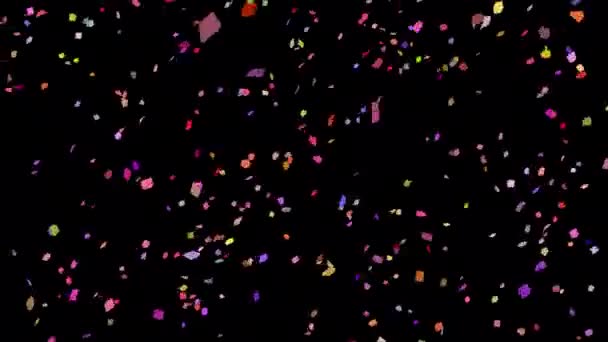 Falling Confetti Elements Alpha Channel — Video