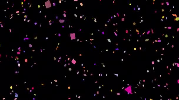 Elementi Confetti Con Canale Alfa — Video Stock