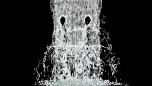Lot Water Splashes Front Transparent Background — Video