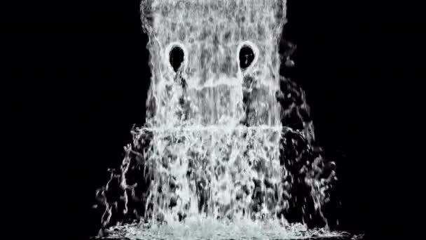 Lot Water Splashes Front Transparent Background — Vídeo de Stock