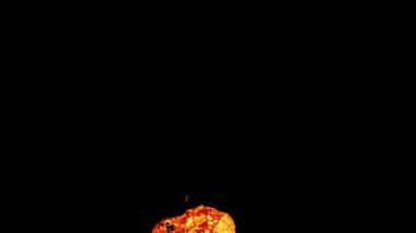 Magma explosion with transparent background