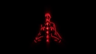 Human Chakras animation in 2d