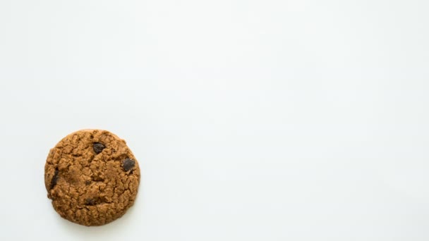 Cookie Stop Motion White Background — Stockvideo