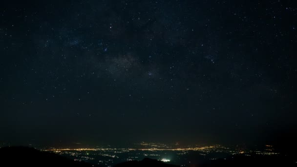 Night Sky Time Lapse City — Vídeos de Stock