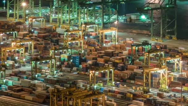 Loading Port Busy Night — Vídeo de Stock