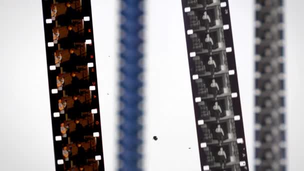 Film Background 16Mm Blue Black Red Film — Stock video