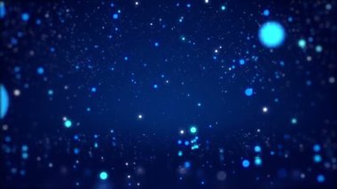 Parçacık düşüşlü mavi ışık parçacık arkaplanı