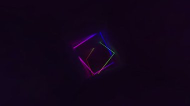 VJ neon ışık tüneli arkaplan döngüsü