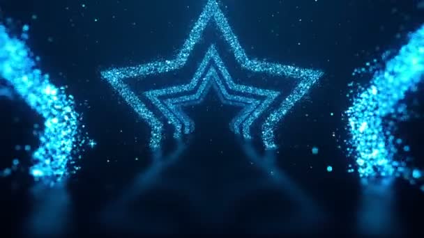 Estrela Luzes Túnel Fundo Com Estrela Luzes Partícula Túnel — Vídeo de Stock