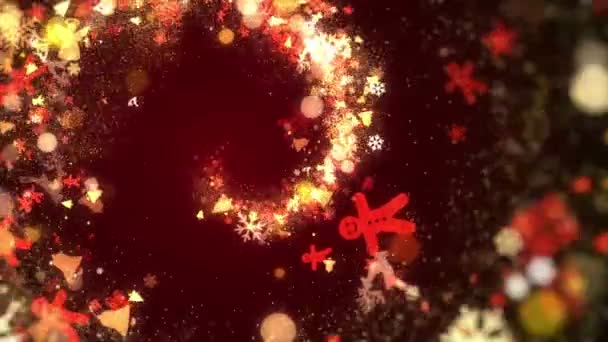 Christmas Particle Background Snowflakes Christmas — Vídeo de stock