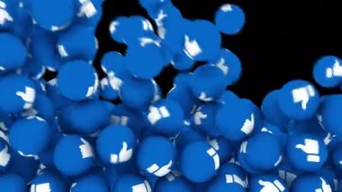 Sosyal medya simgelerinin düşüp ekranı ortaya çıkardığı Sosyal Medya Gibi Geçiş