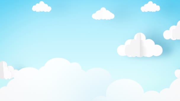 Paper Sky Background Cloud — Stockvideo