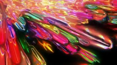 Renkli Psikedelik Soyut Döngü Canlandırması