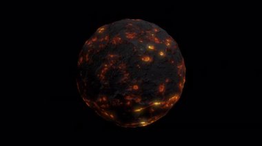 Ateş ve lav gezegeni animasyonu