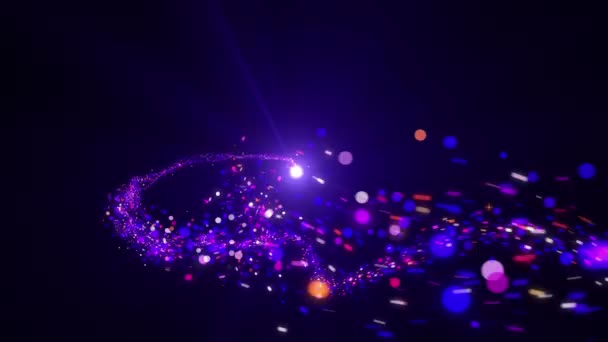 Purple Particle Glittering Transition Overlay — Vídeo de Stock