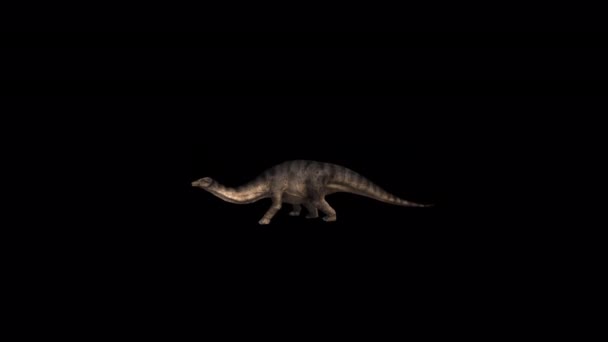 Dinosaur Die Animation Transparent Alpha Background — Video