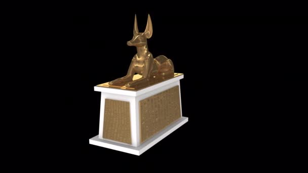 Anubis Zlatá Hrobka Tutanchamonské Animace — Stock video