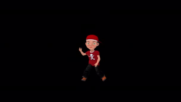 Cute Boy Dancing Animation — Stock video