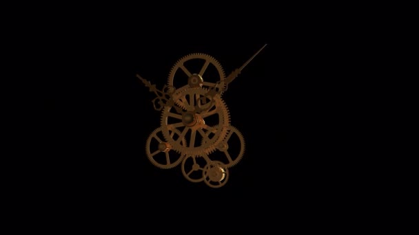 Clock Gears Animation — Vídeos de Stock